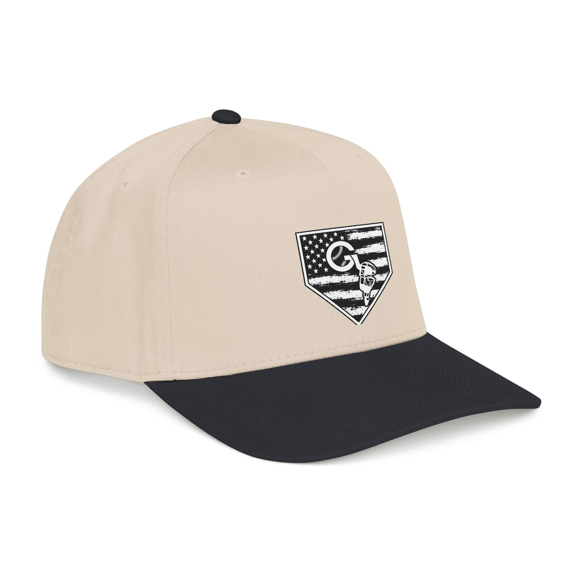 American Baseball Home Plate Flag Cap — Mid Profile Baseball Cap