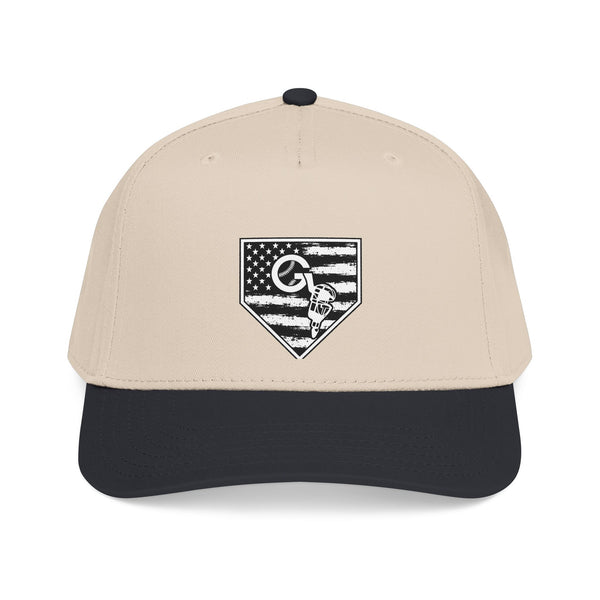 American Baseball Home Plate Flag Cap — Mid Profile Baseball Cap