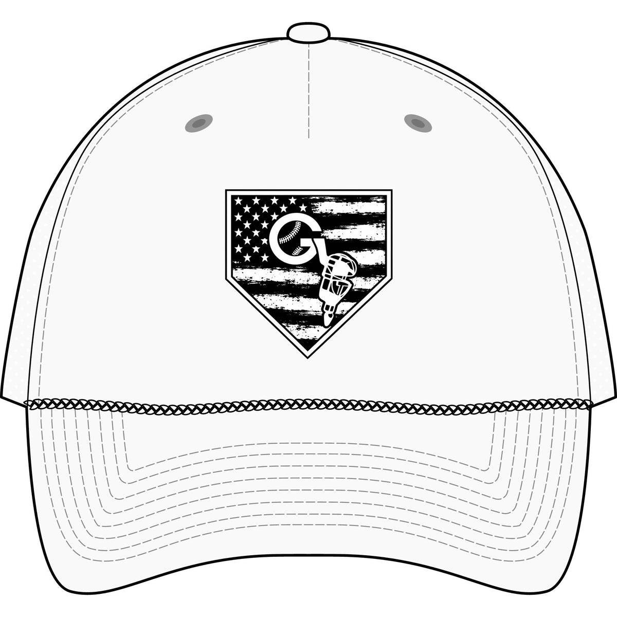 American Flag Golf Trucker Cap