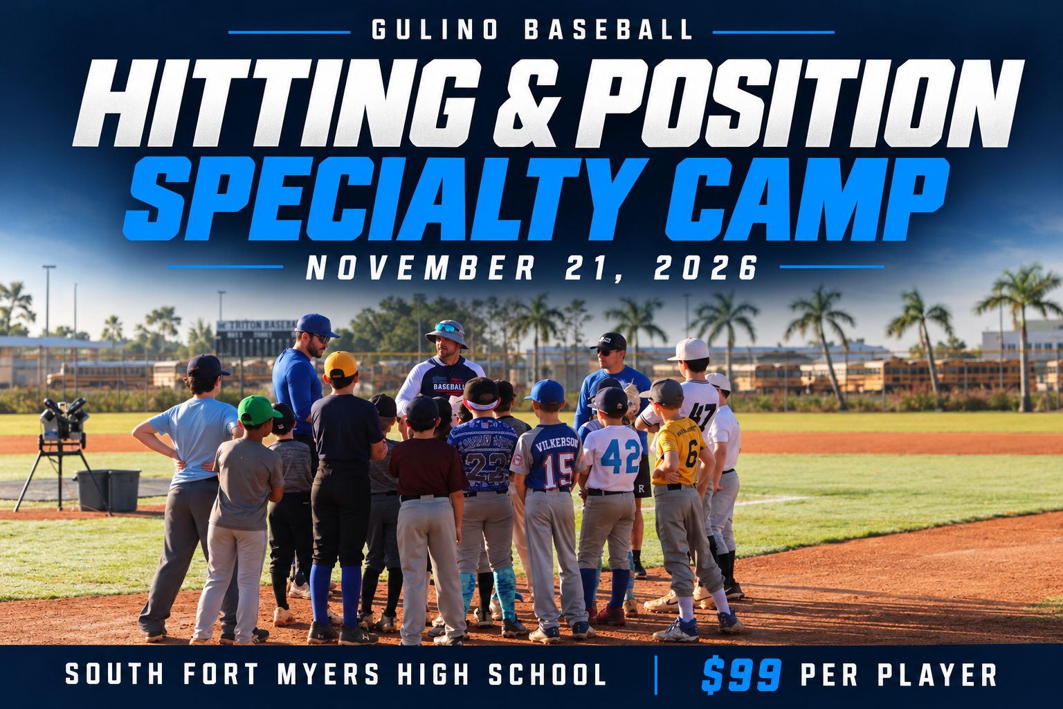 Gulino Baseball Hitting and Position Specialty Camp November 21 2026